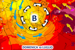previsioni meteo estate 2022 sinottica 10 luglio