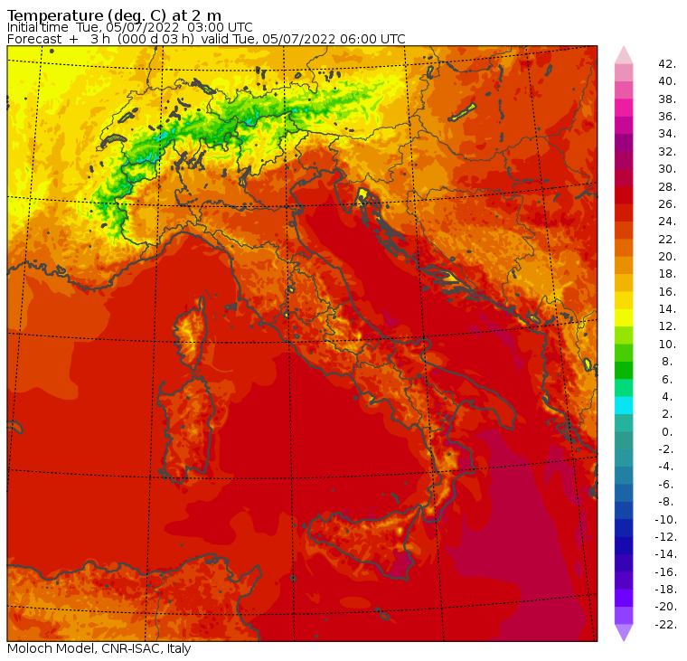 temperature minime oggi