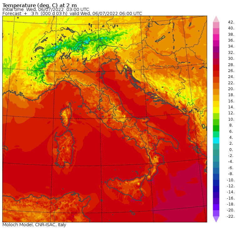 temperature minime oggi