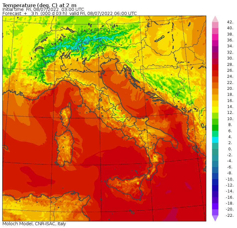 temperature minime oggi
