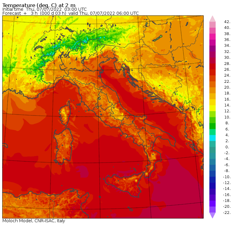 temperature minime oggi
