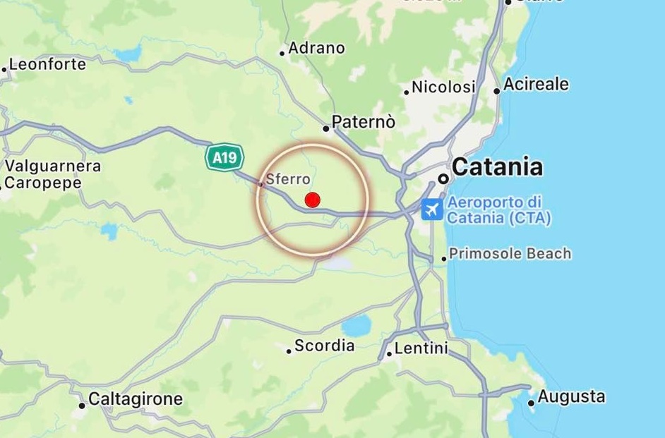 terremoto oggi catania