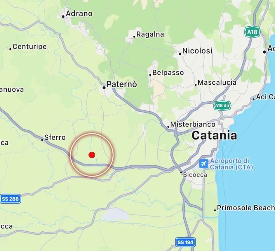 terremoto oggi catania