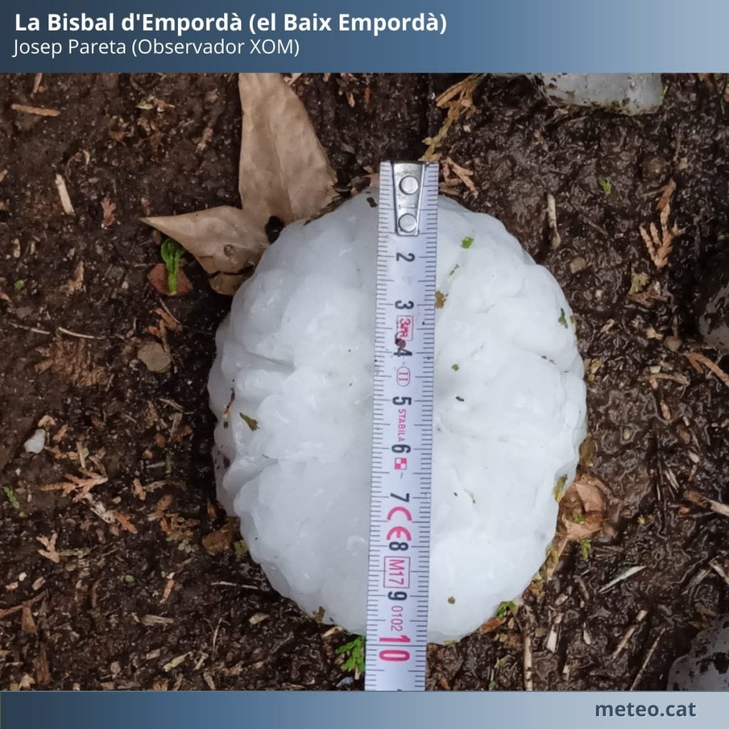 La Bisbal d'Empordà grandinata Spagna
