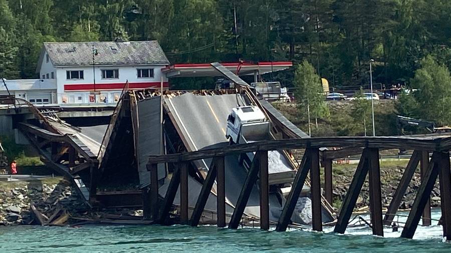 crollo ponte norvegia