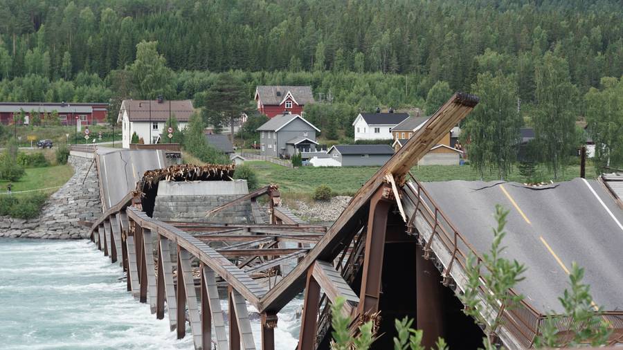 crollo ponte norvegia