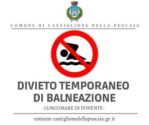 divieto balneazione castiglione della pescaia