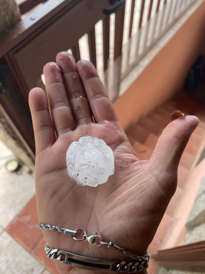maltempo grandine baia vignola sardegna