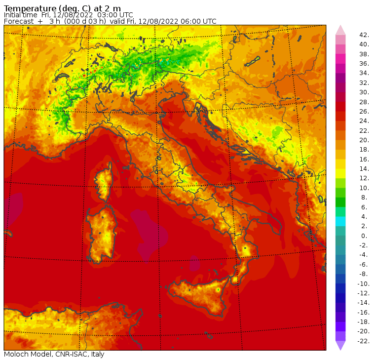 temperature minime oggi