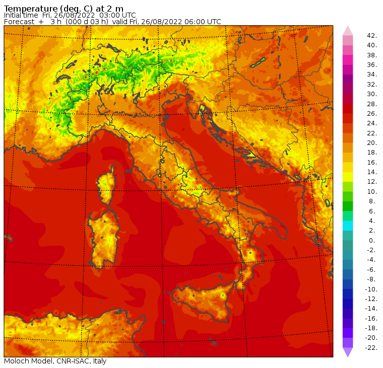 temperature minime oggi