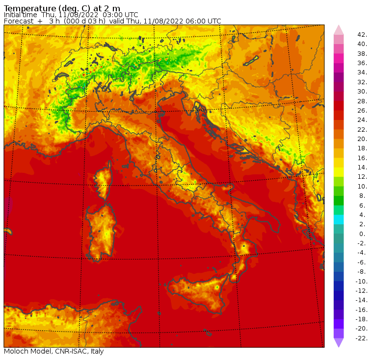 temperature minime oggi