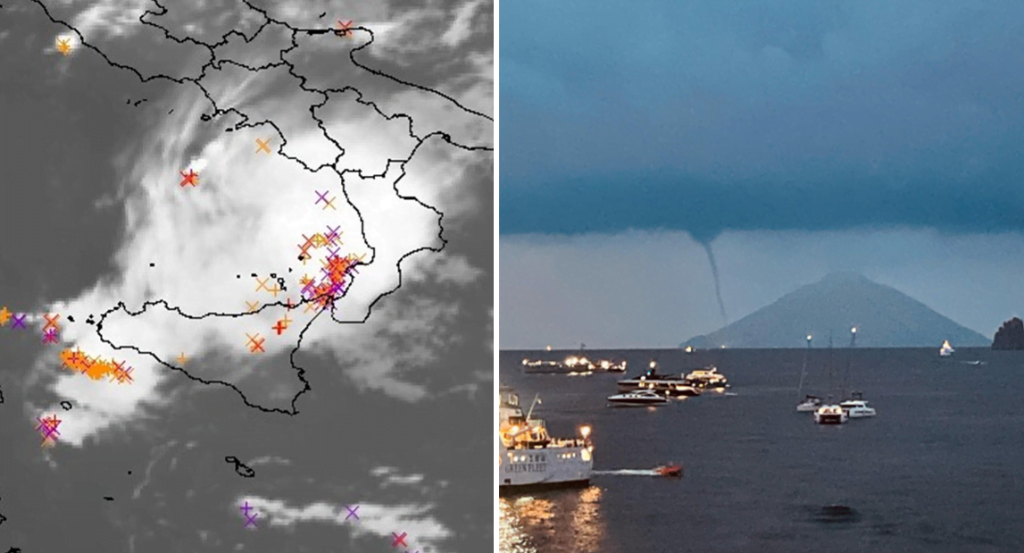 temporale stretto di messina maltempo