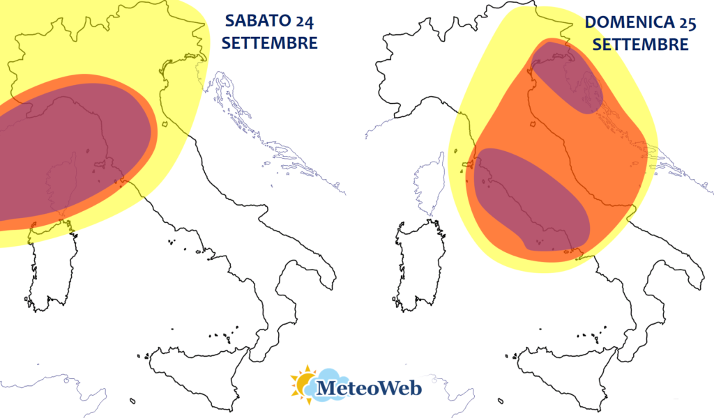 allerta meteo italia 24 25 settembre 2022