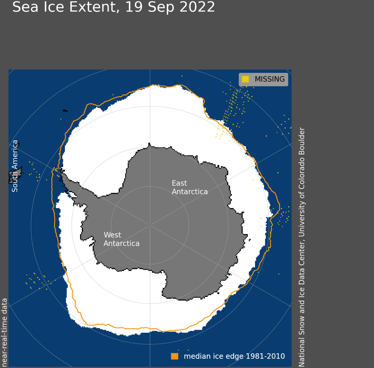 estensione ghiaccio antartide 19 settembre 2022