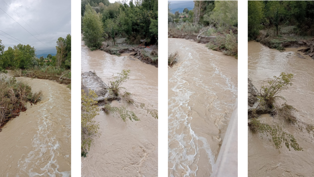 fiume cecina in piena