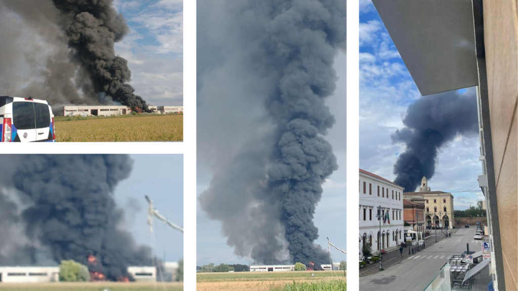 incendio fabbrica biciclette