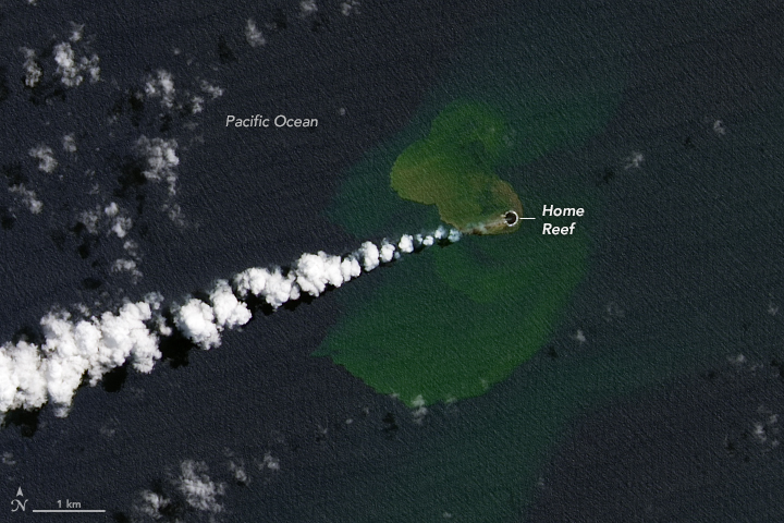 nuova isola pacifico eruzione home reef