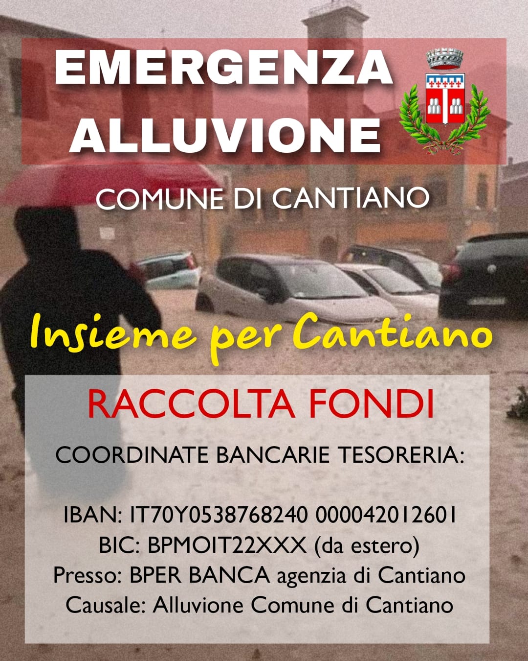 raccolta fondi alluvione cantiano