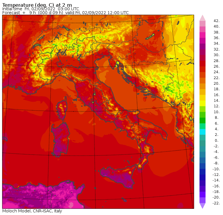 temperature massime 2 settembre