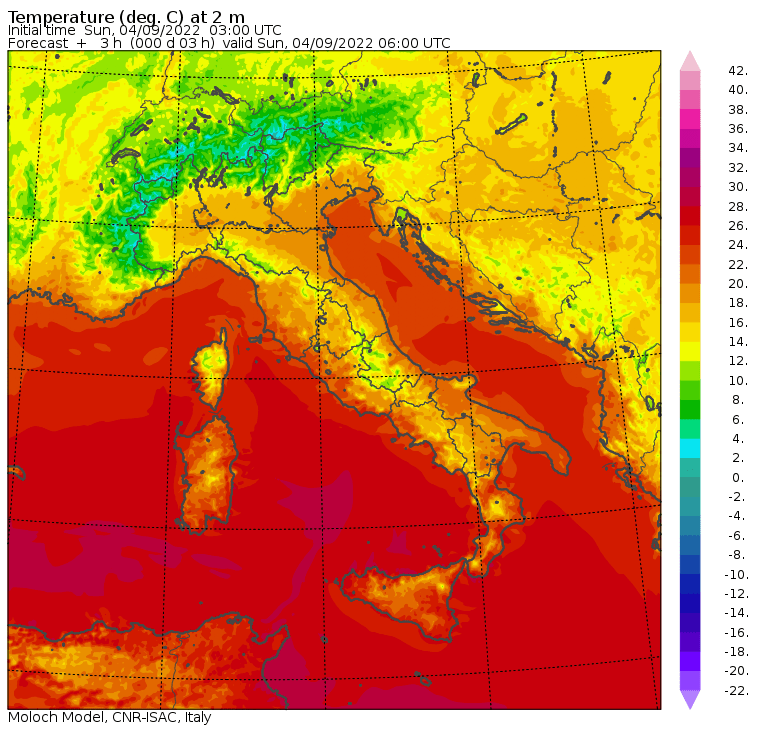 temperature minime 4 settembre