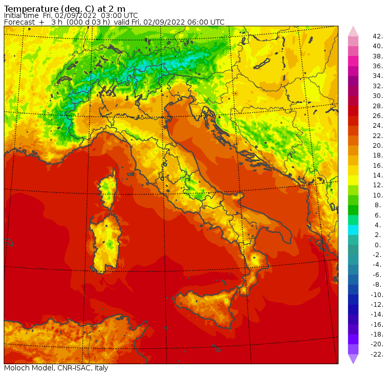 temperature minime oggi