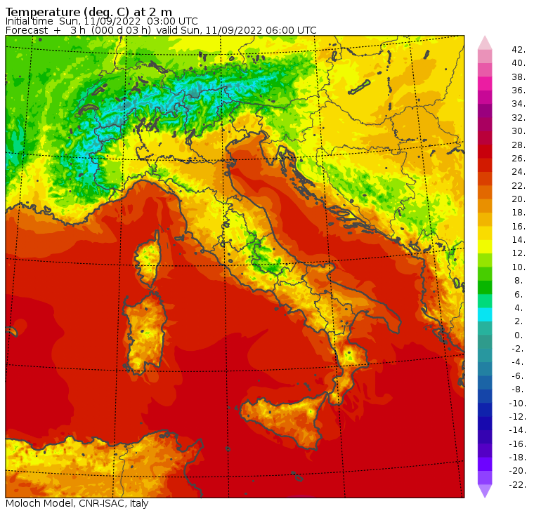 temperature minime oggi