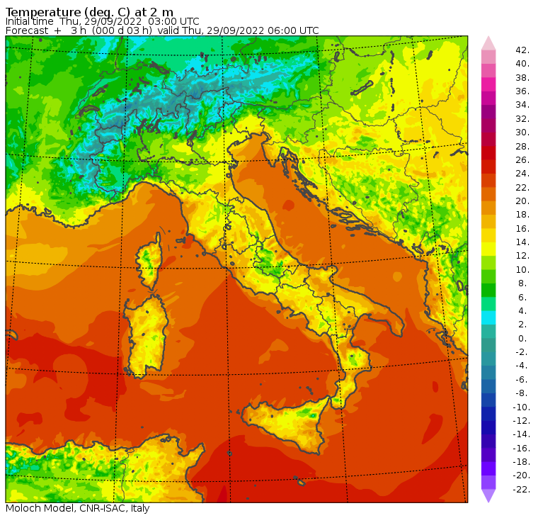 temperature minime oggi