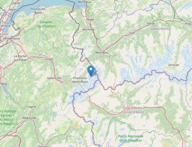 terremoto monte bianco confine italia francia svizzera