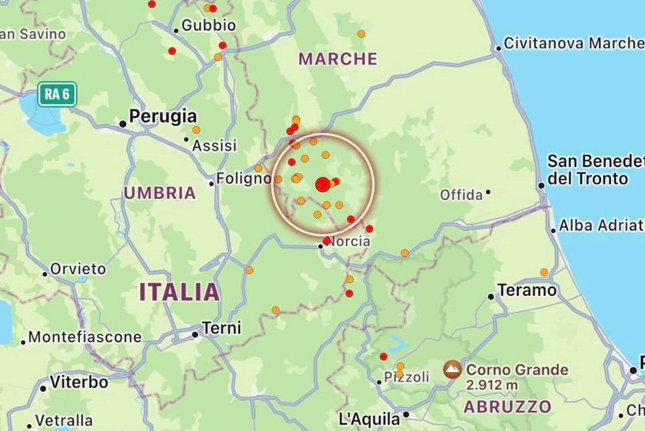 terremoto oggi visso ussita