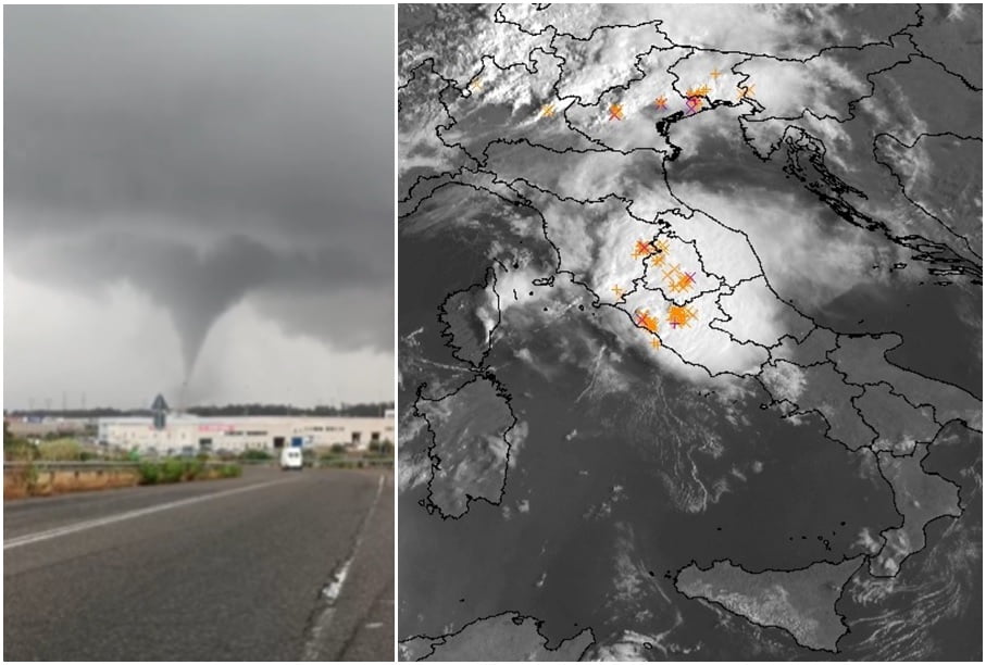 tornado civitavecchia maltempo italia 8 settembre