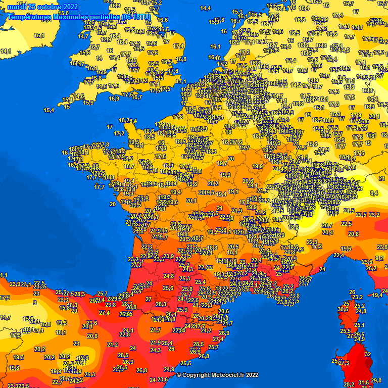 caldo francia 25 ottobre 2022