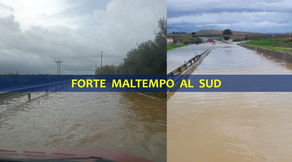 maltempo sud italia strade allagate