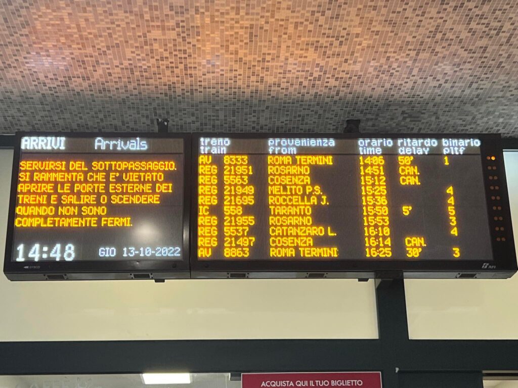 maltempo treni reggio calabria