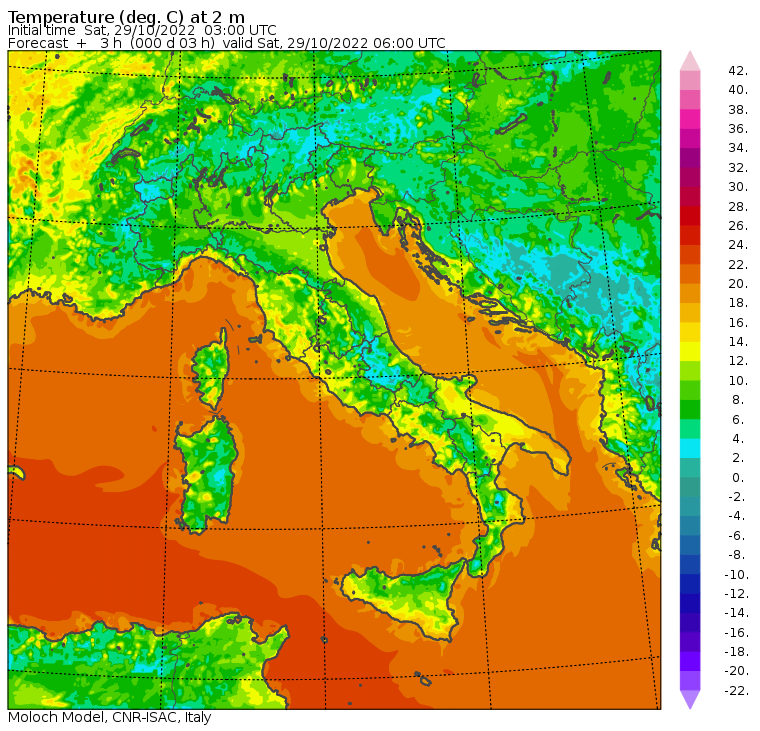temperature minime oggi