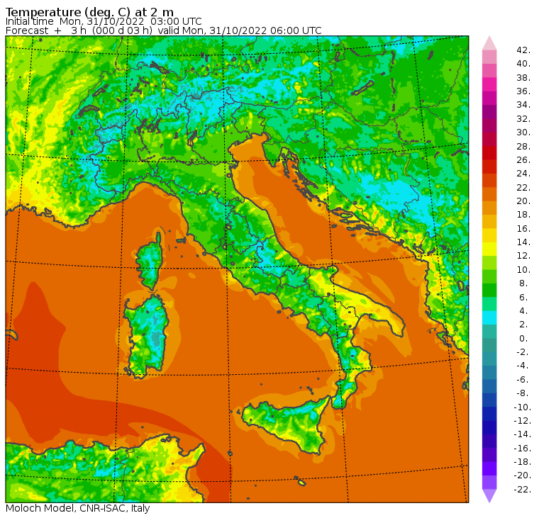 temperature minime oggi