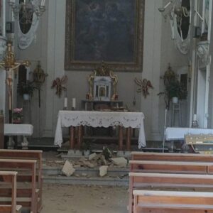Danni in una chiesa di Fano