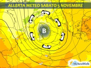 allerta meteo sabato 5 novembre
