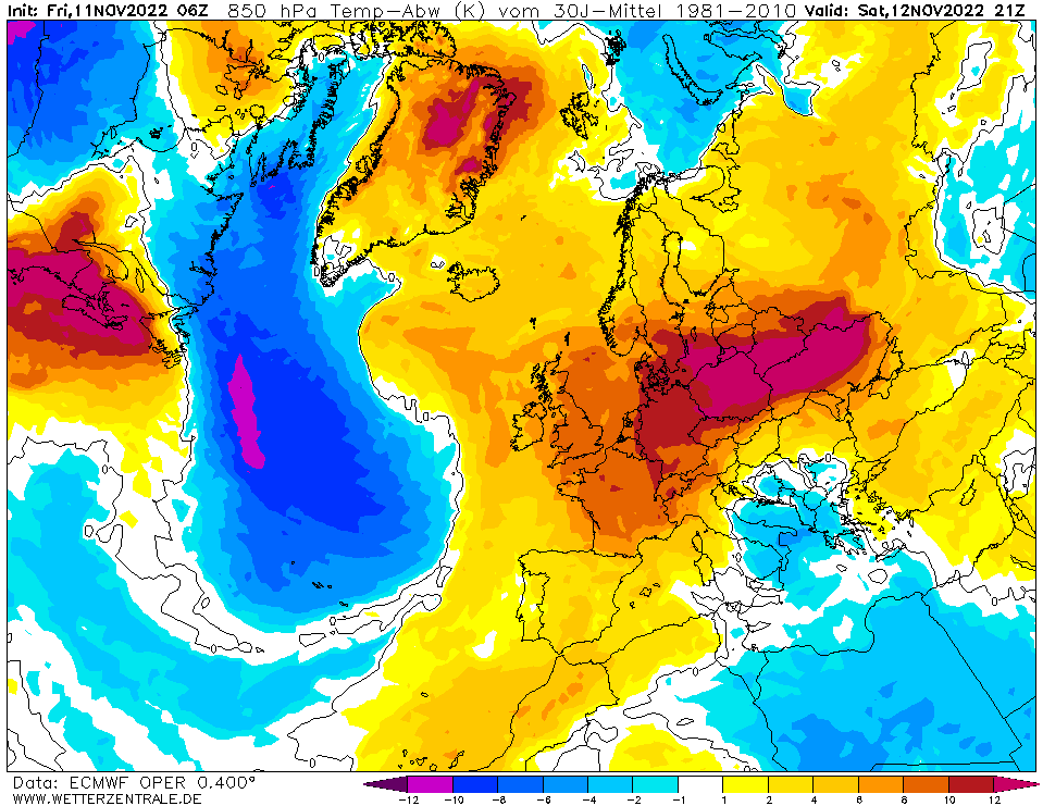 anomalie termiche 12 13 novembre 2022