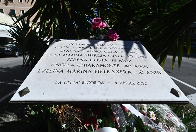 Commemorazione vittime alluvione 2011 e 2014 a Genova