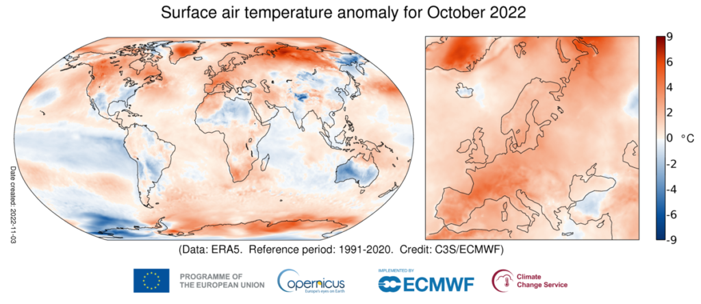 temperature ottobre 2022
