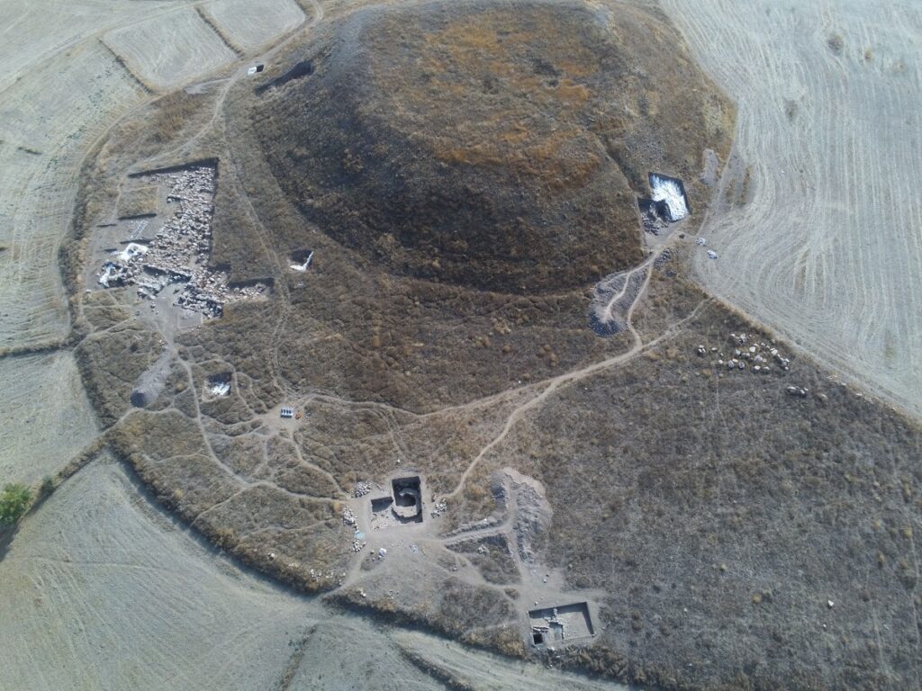 Vista aerea degli scavi