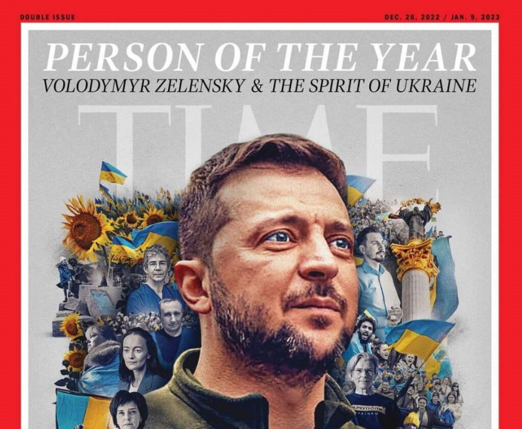 Copertina di Time, zelensky Person of the year