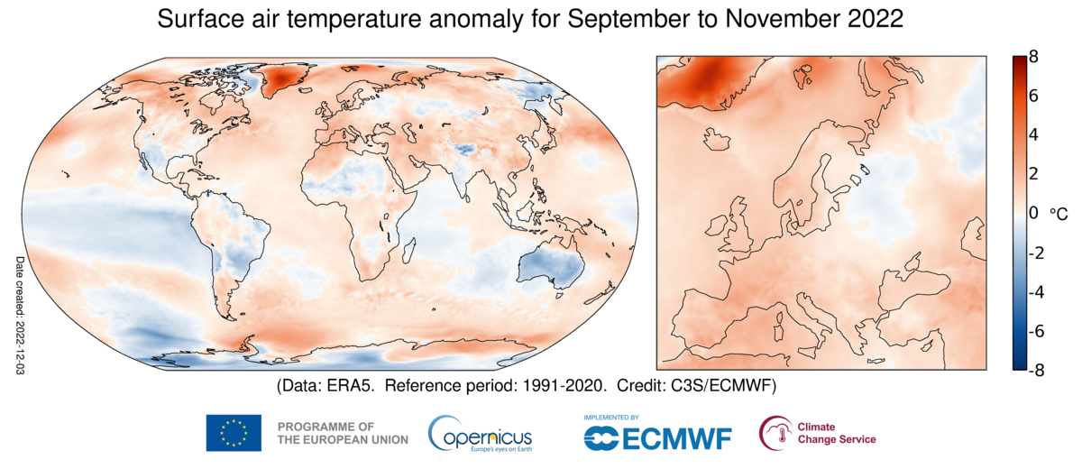 anomalia temperatura autunno 2022