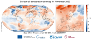 anomalia temperatura novembre 2022