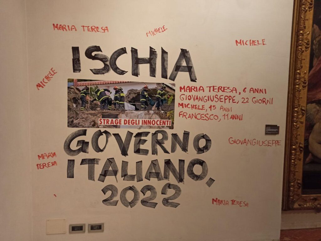 blitz ambientalisti pinacoteca bologna