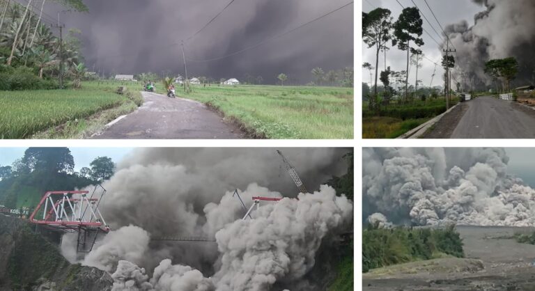 eruzione vulcano semeru indonesia