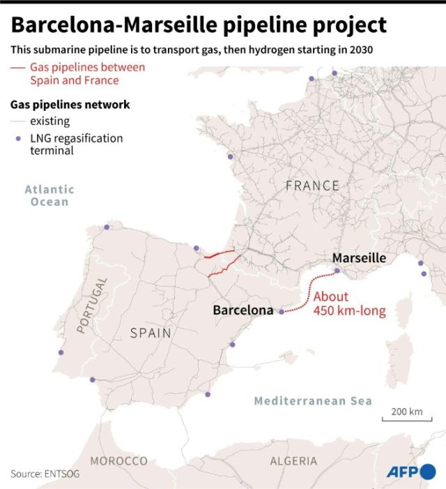 gasdotto sottomarino idrogeno verde marsiglia barcellona