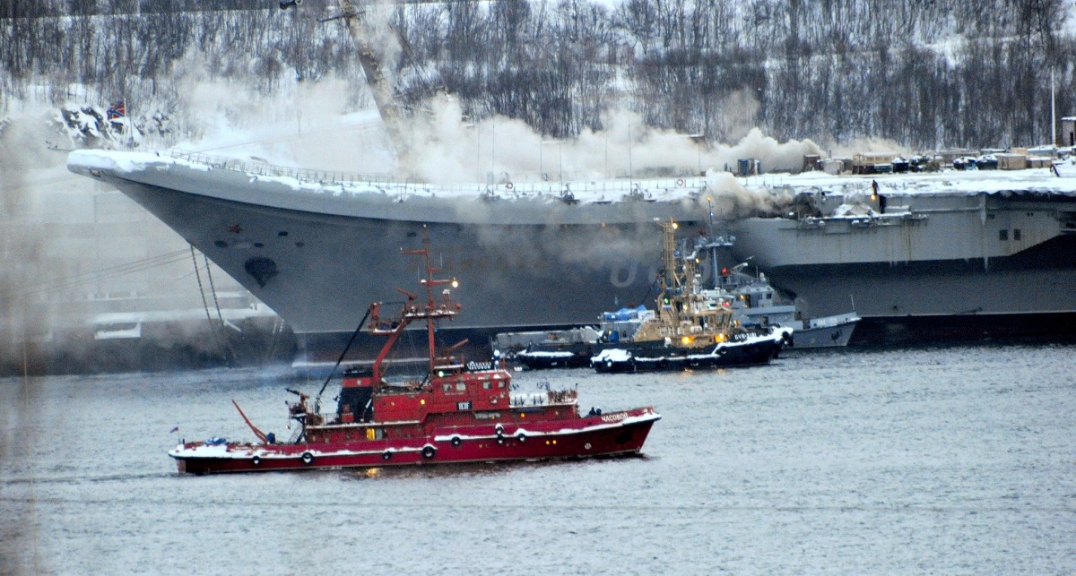 incendio portaerei ammiraglio Kuznetsov