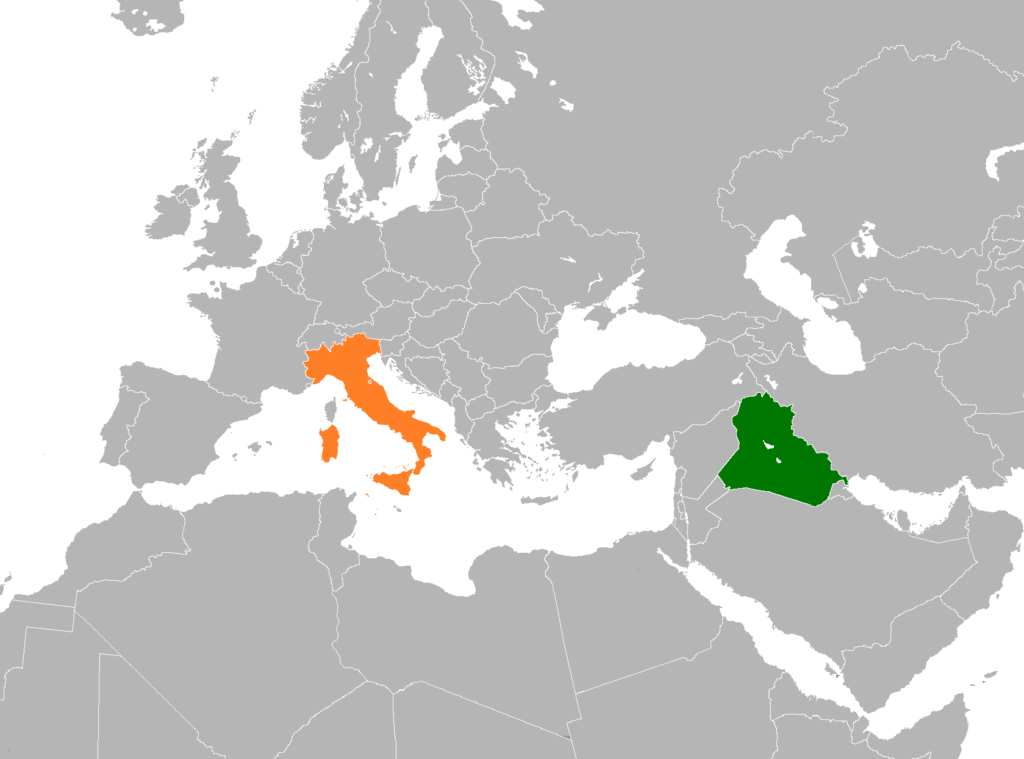 iraq italia map