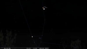 luna marte stellarium